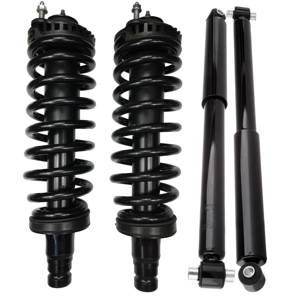 Set of 4 Complete Shock Strut Coil Springs for Chevy Trailblazer (2002–2009)