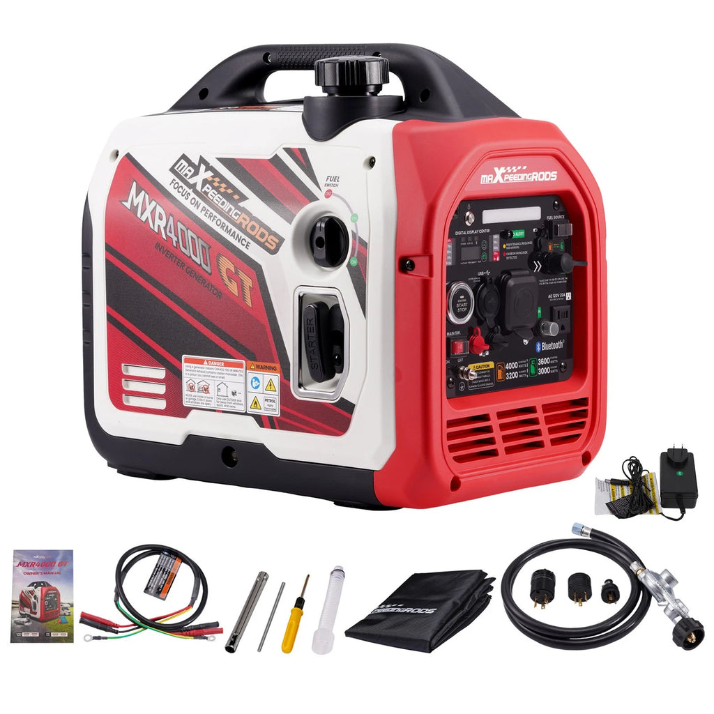 4KW Inverter Generator Portable Dual Fuel E-Start 60dB (Propane/Gas)
