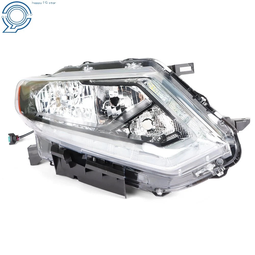 Chrome Headlight for Nissan Rogue (2014–2016) Halogen Clear Lens Right