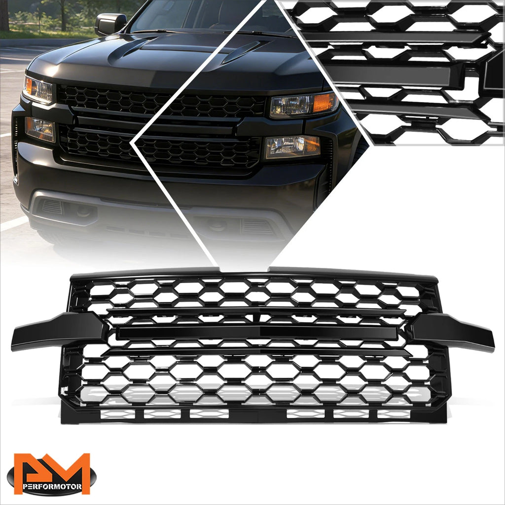 Front Bumper Grille for Chevy Silverado 1500 LTD WT Custom Trail Boss (2019–2022)