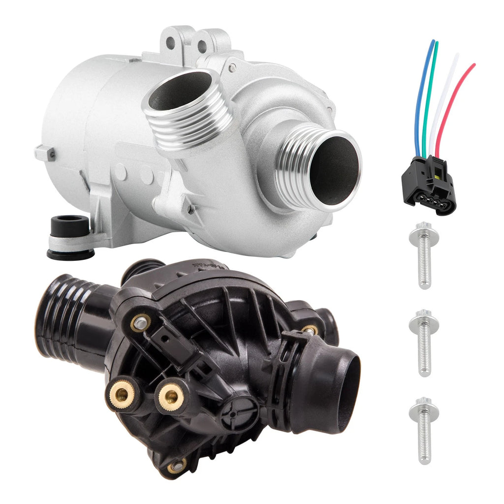 Electric Water Pump + Thermostat Kit for BMW 328i 528i 530xi 525xi X3 X5 (2007–2013)