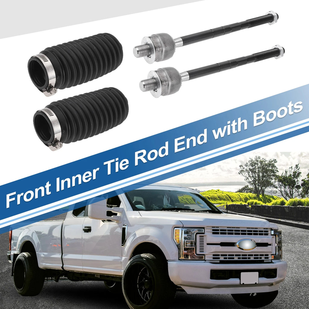 Set of 4 Inner Tie Rod End Links with Boots for Ford Explorer Ranger 