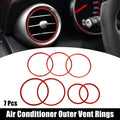 7 Pcs Air Conditioning Outer Vent Rings Trim for Mercedes Benz W205 (2015–2021)