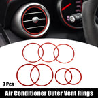 7 Pcs Air Conditioning Outer Vent Rings Trim for Mercedes Benz W205 (2015–2021)