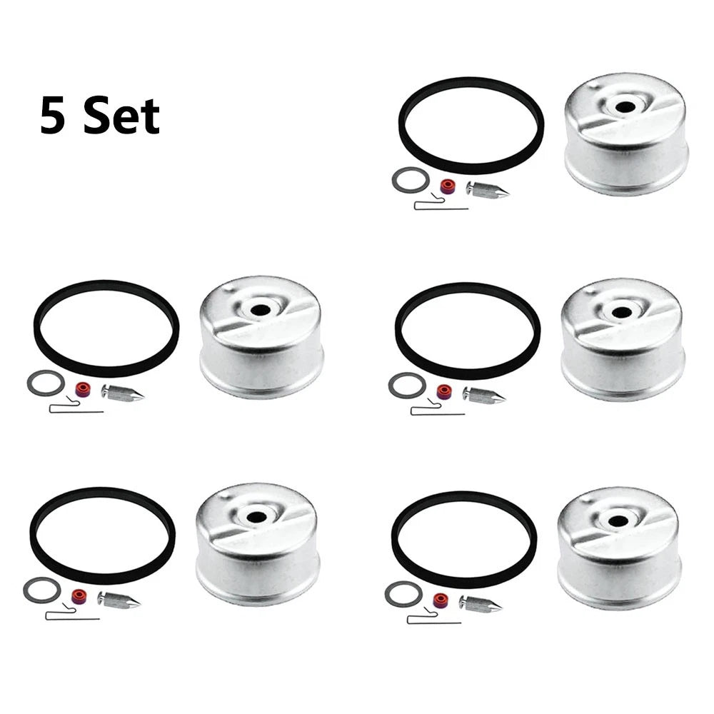 Set of 5 Carburetor Bowl Needle Seat Gasket Kit for Tecumseh (631021B, 631867)