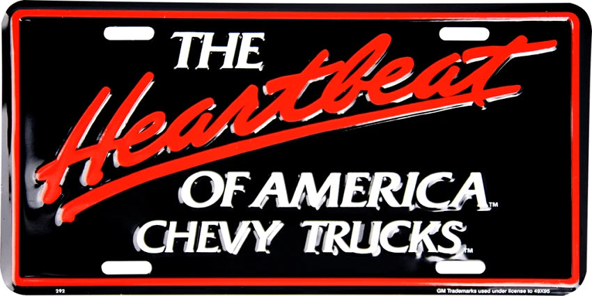 Heartbeat Of America License Plate Tag for Chevy Trucks