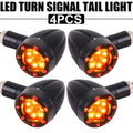 4Pcs LED Bullet Turn Signal Brake Running Tail Light for Motorcycle