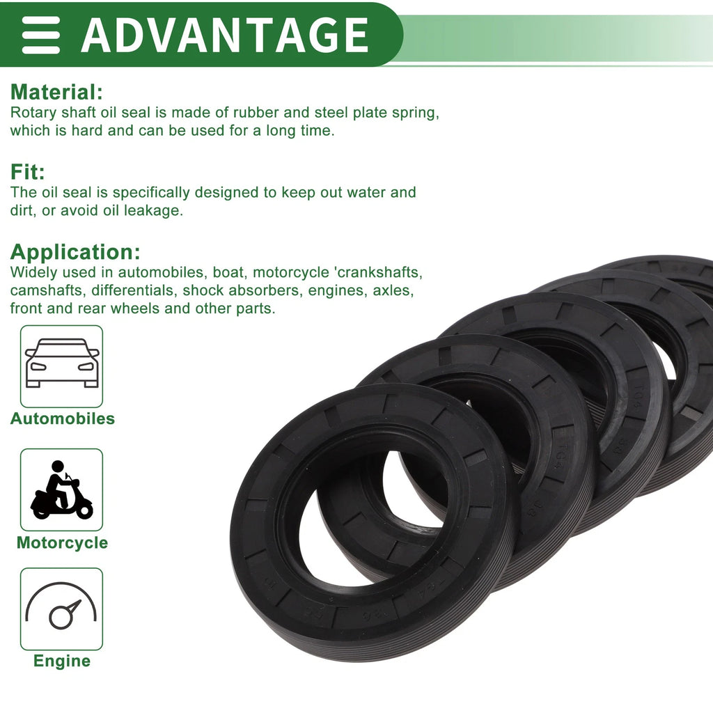 Set of 5 Oil Seals NBR Rubber 38x65x10mm for Various Models 