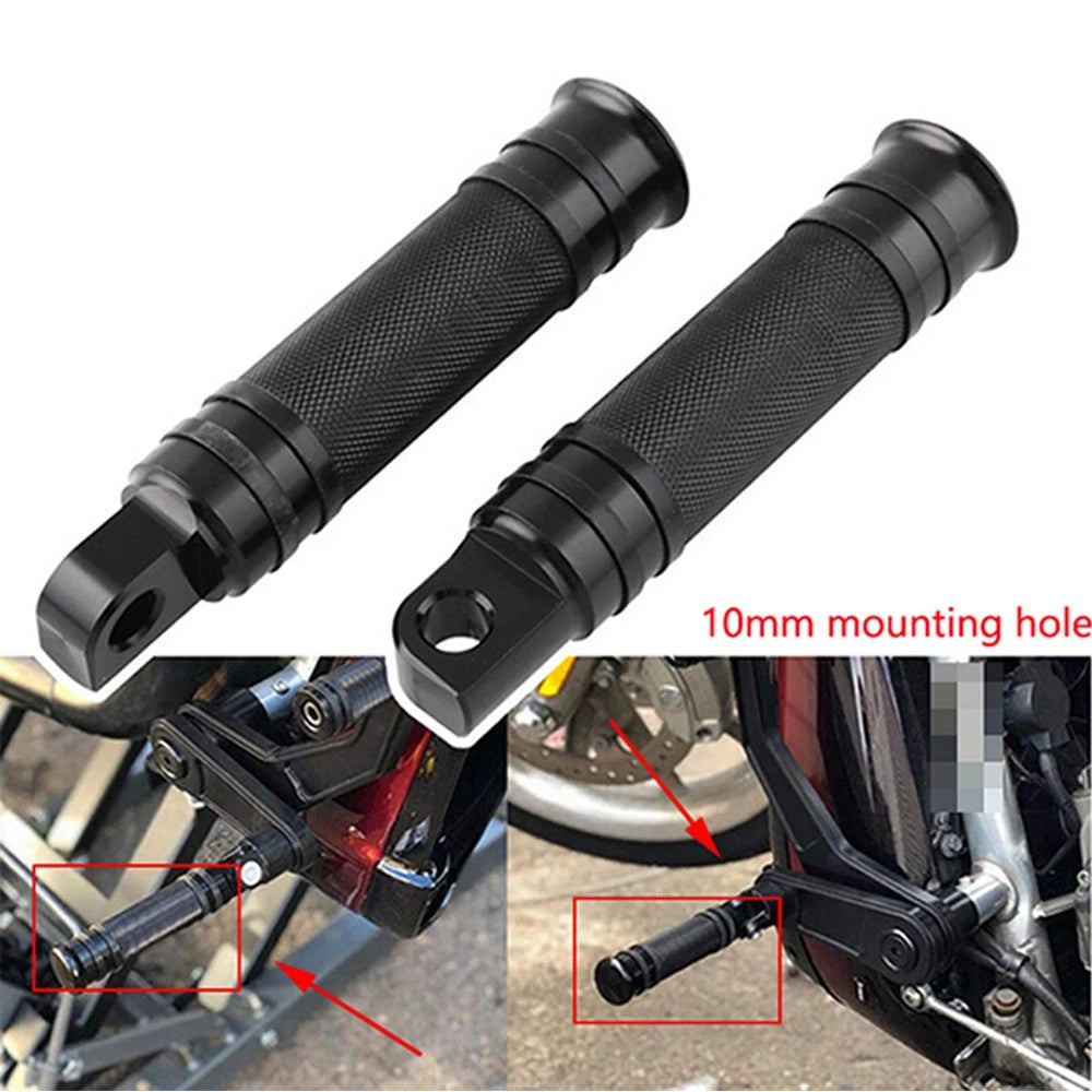 10mm Motorcycle Footpegs Support Mount for Harley-Davidson Fatbob, Fatboy (–)