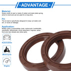 2X Oil Seal Rotary Shaft Seal FKM Rubber 45x60x10mm for Various Models