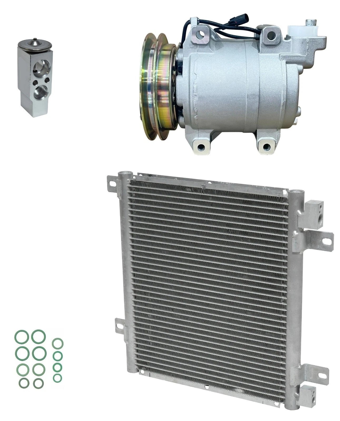 AC Compressor Kit with Condenser for Isuzu NPR 5.2L (2007–2010)