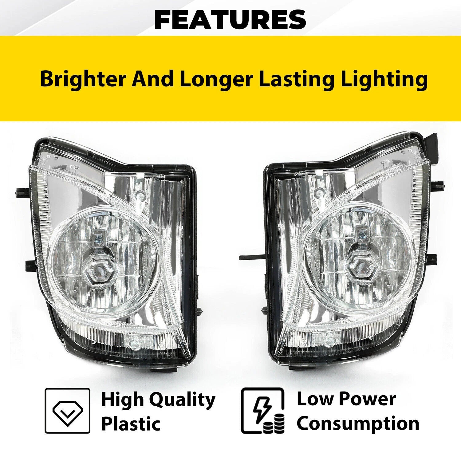 Pair Fog Lights for Lexus IS250 IS350 (2006–2010) - Clear, Bulbs Included