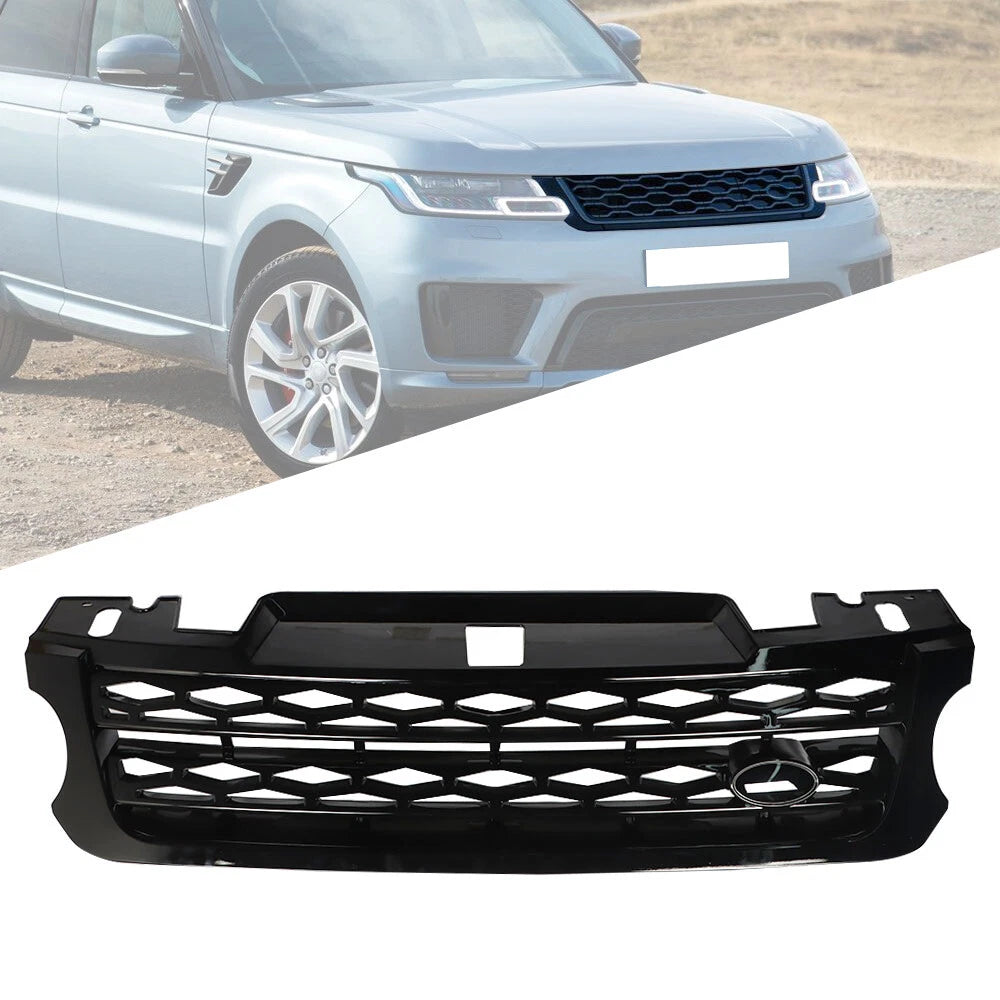 Front Grille Bumper Upper for Range Rover Sport (2014â2017) Black Mesh