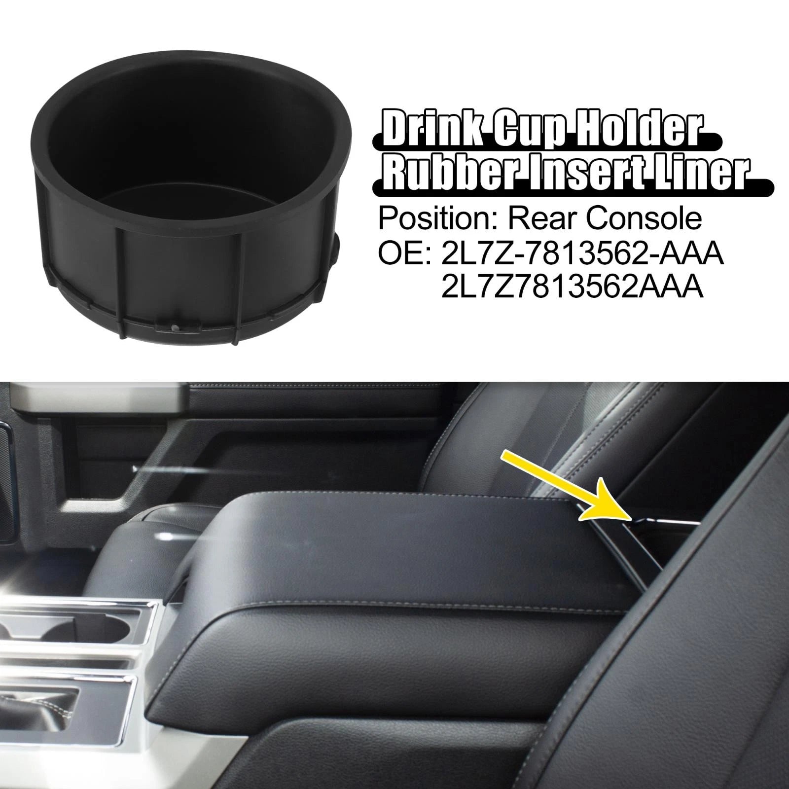 2X Rear Console Drink Cup Holder for Ford F-150 (2009–2014) 2L7Z7813562AAA