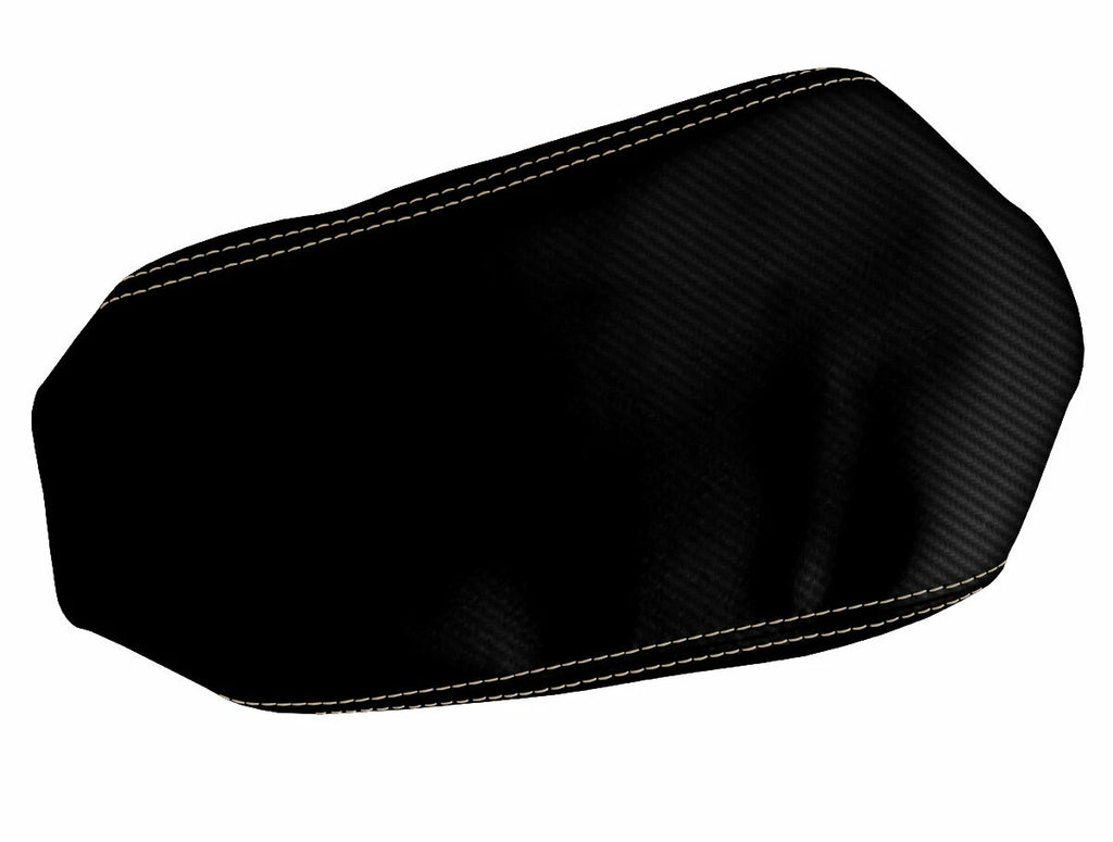 Console Lid Armrest Cover for Jeep Compass (2009–2016) Carbon Fiber