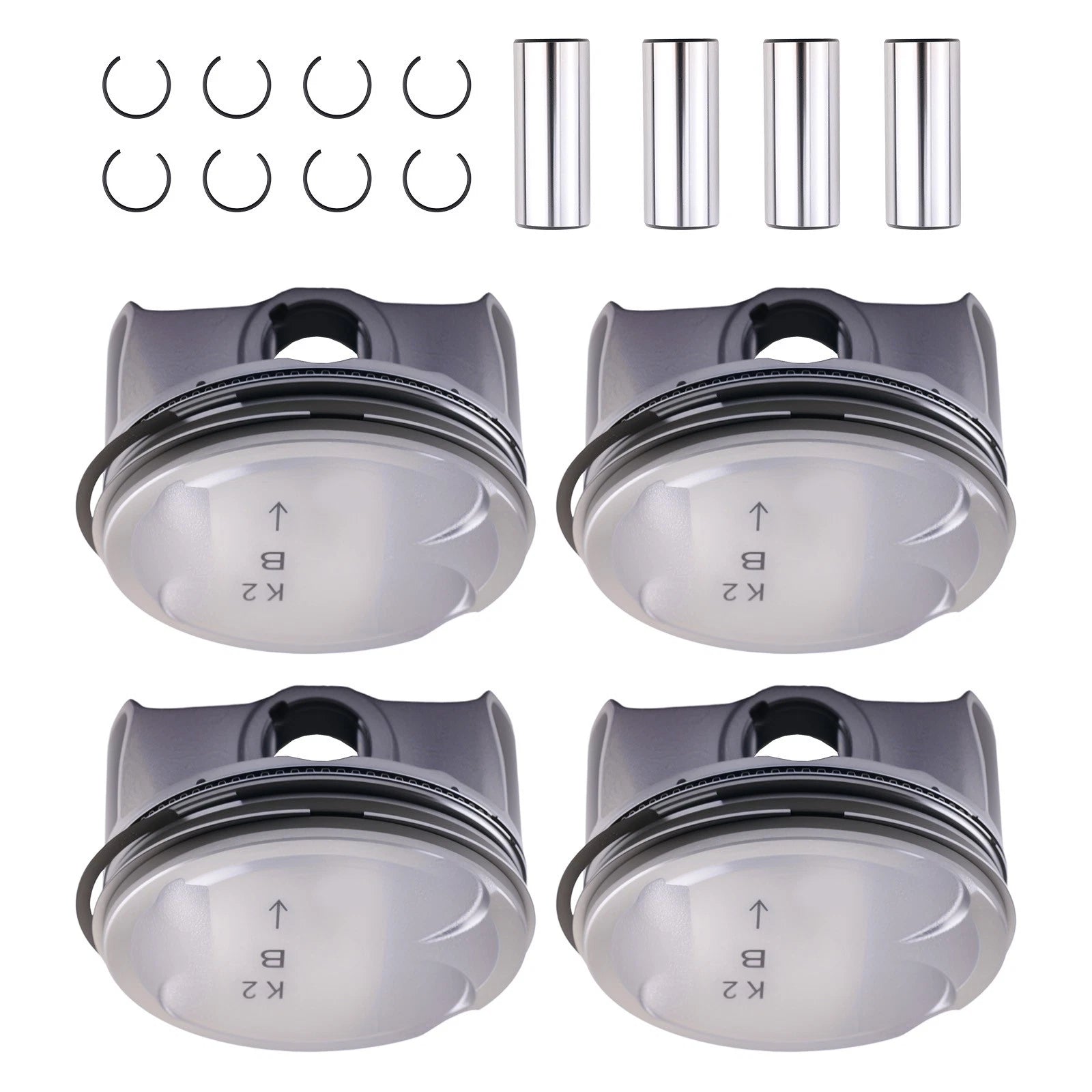 4X Engine Piston Ring Set for Hyundai Kona 2.0L (2018–2019) 23040-2E601