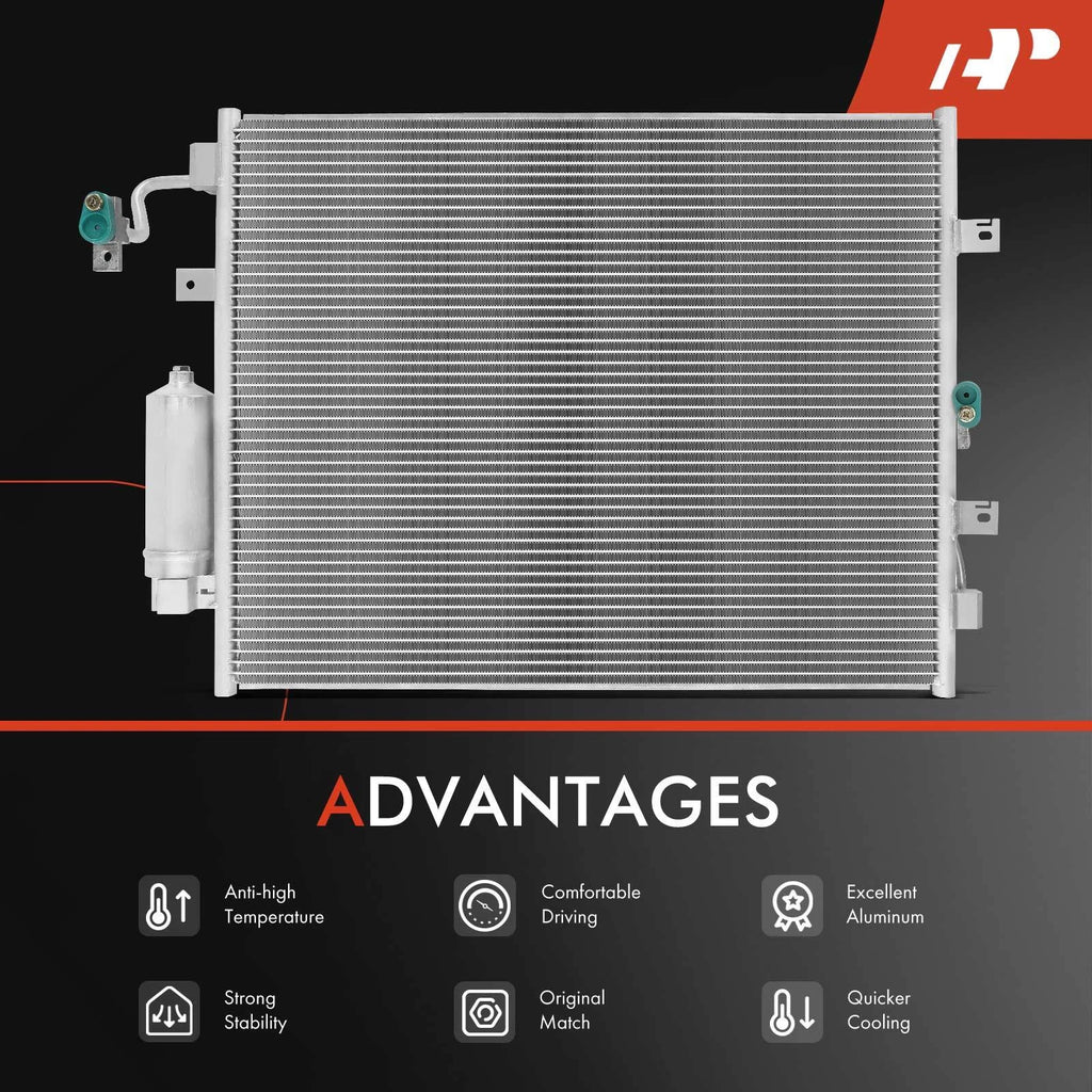 A/C Condenser with Bracket & Receiver Drier for Nissan Titan (2017-2019)