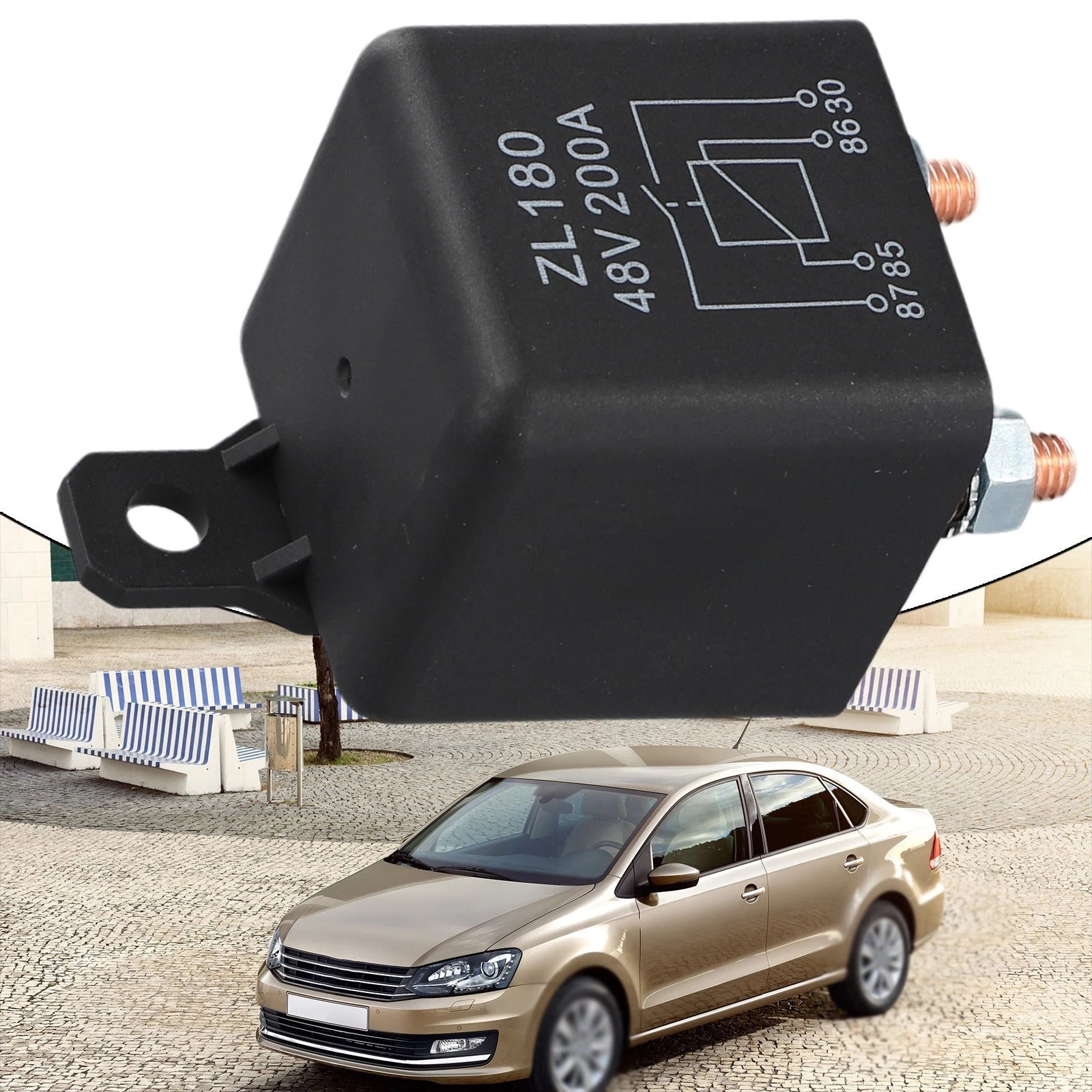 200A Heavy Duty SPST Automotive Relay for Cars (DC 48V)