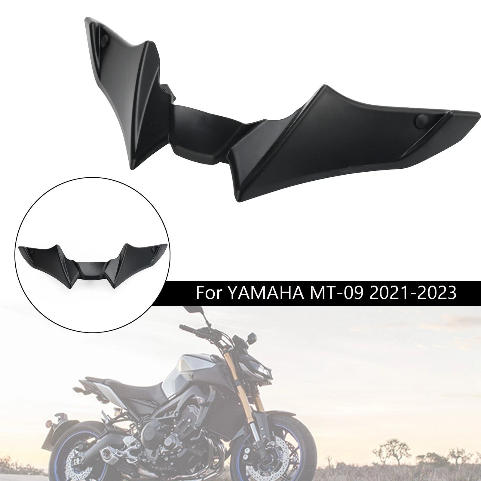 Front Fender Beak Lip Nose Cone Spoilers for Yamaha MT-09 (2021–2023)