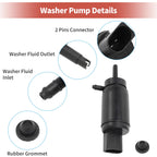 Windshield Washer Pump w/Grommet for Audi A6 (No. 1KD955651B)
