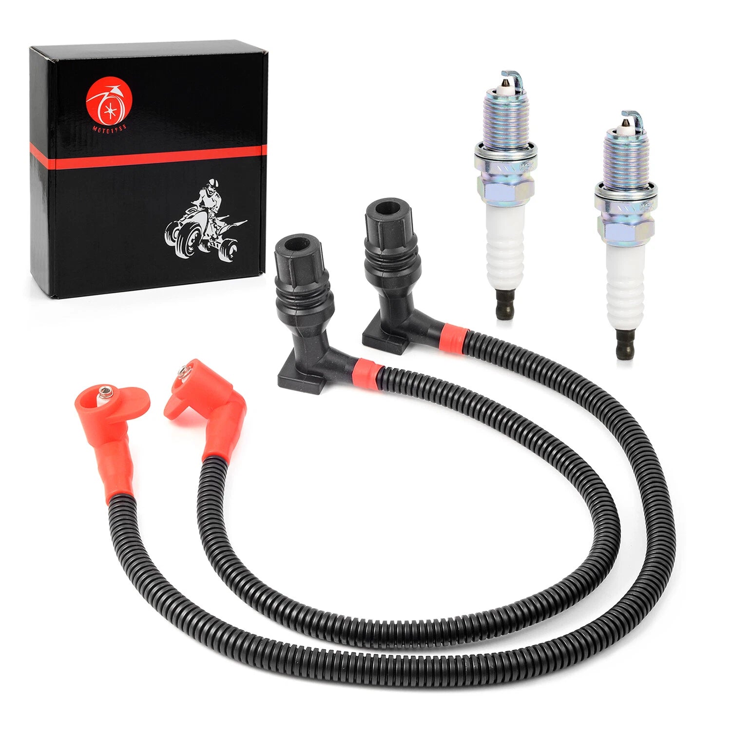Ignition Coil Wire Cap and Spark Plug for Polaris Ranger Crew 800 (2011-2014)