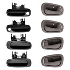 Set of 4 Exterior Interior Door Handles for Toyota Corolla (1998–2002)