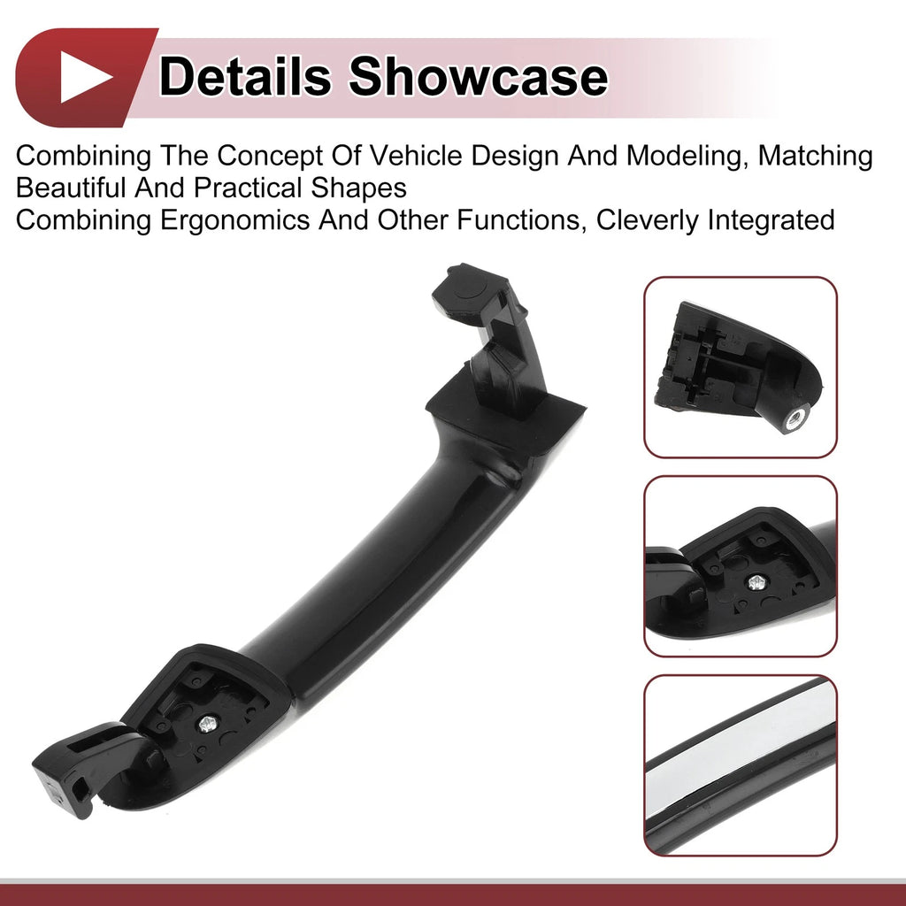 Car Door Handle Grip for Hyundai (2011–2016) No. 826522B010 Black Silver Tone