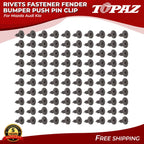 100pcs Plastic Rivets for Mazda Audi Kia 