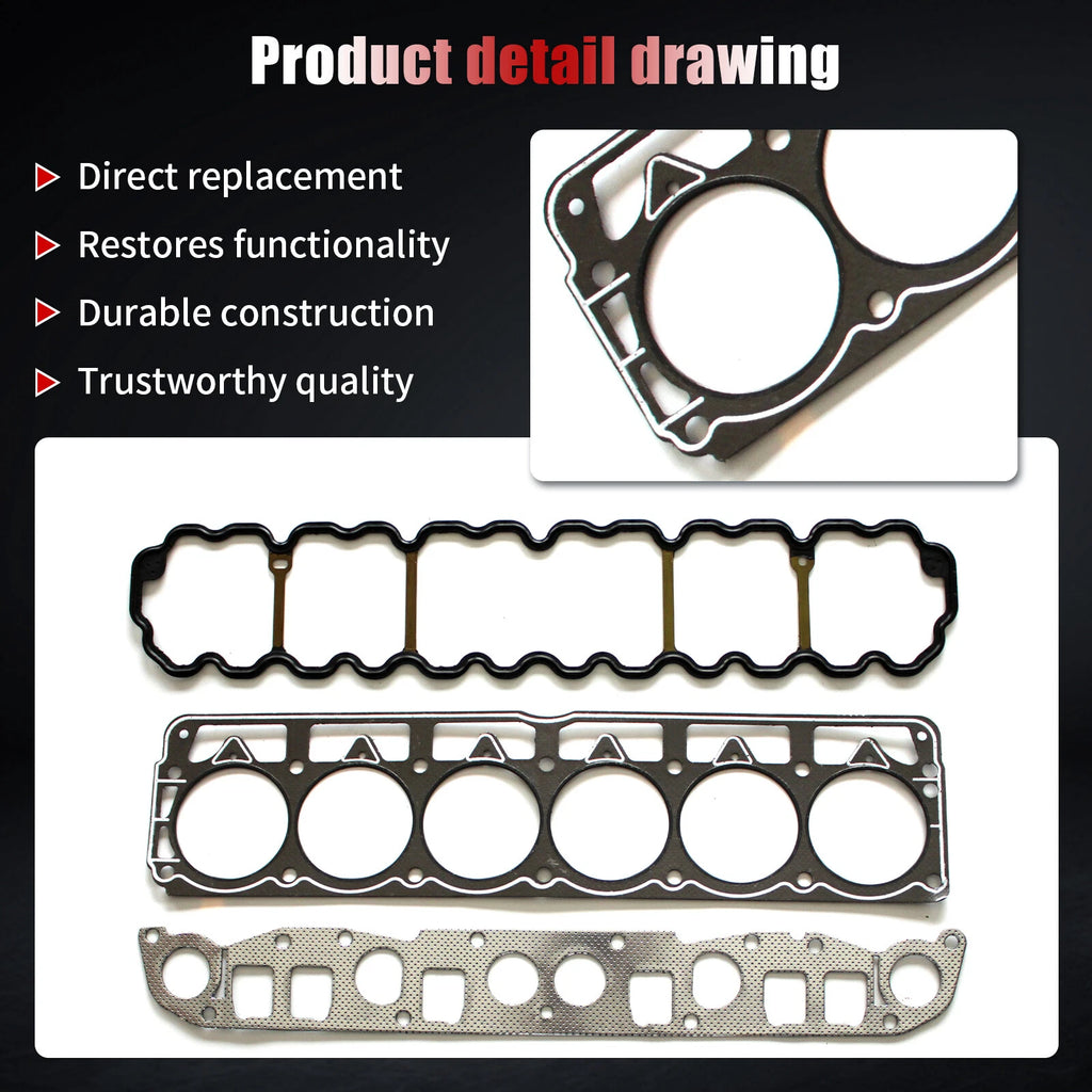 Head Gasket Kit for Jeep Grand Cherokee Wrangler TJ Cherokee 4.0L (1999–2003)