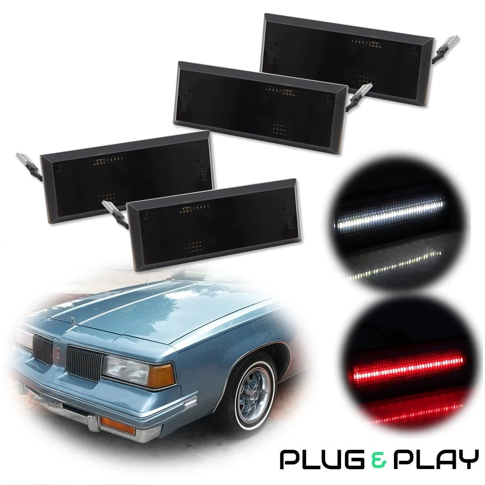 Set of 2 LED Side Marker Lights for Oldsmobile Cutlass 442 (1981–1988)