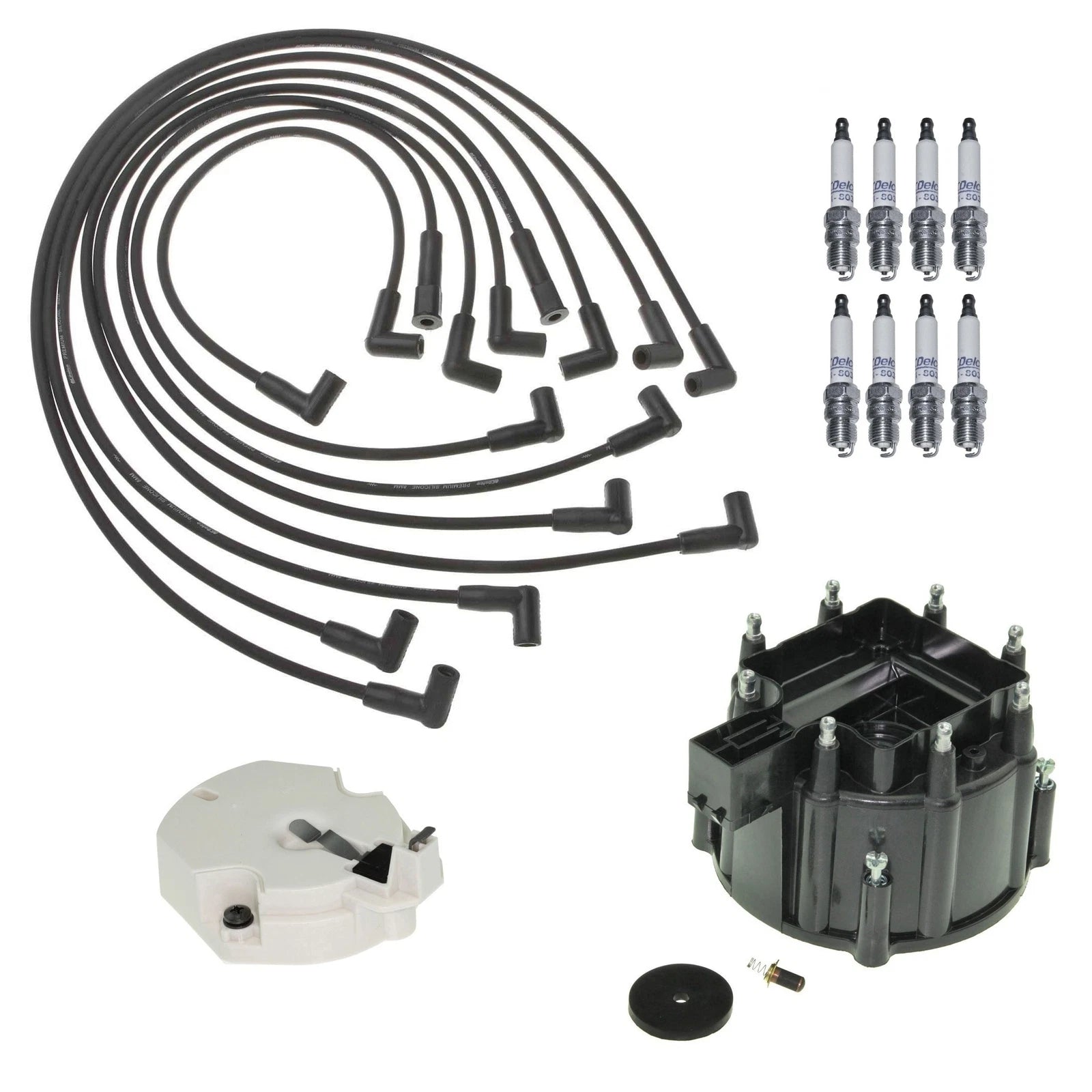 ACDelco Ignition Kit Set for K10 V8 (1970–1980) - Rotor, Cap, Wires, Spark Plugs
