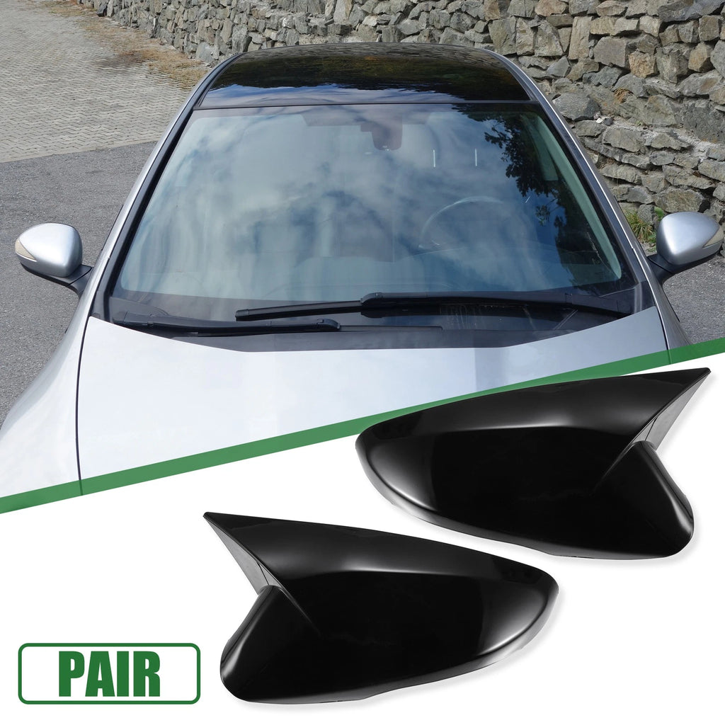 1 Pair Rearview Mirror Cover Cap for Hyundai Veloster (2012–2017) Gloss Black