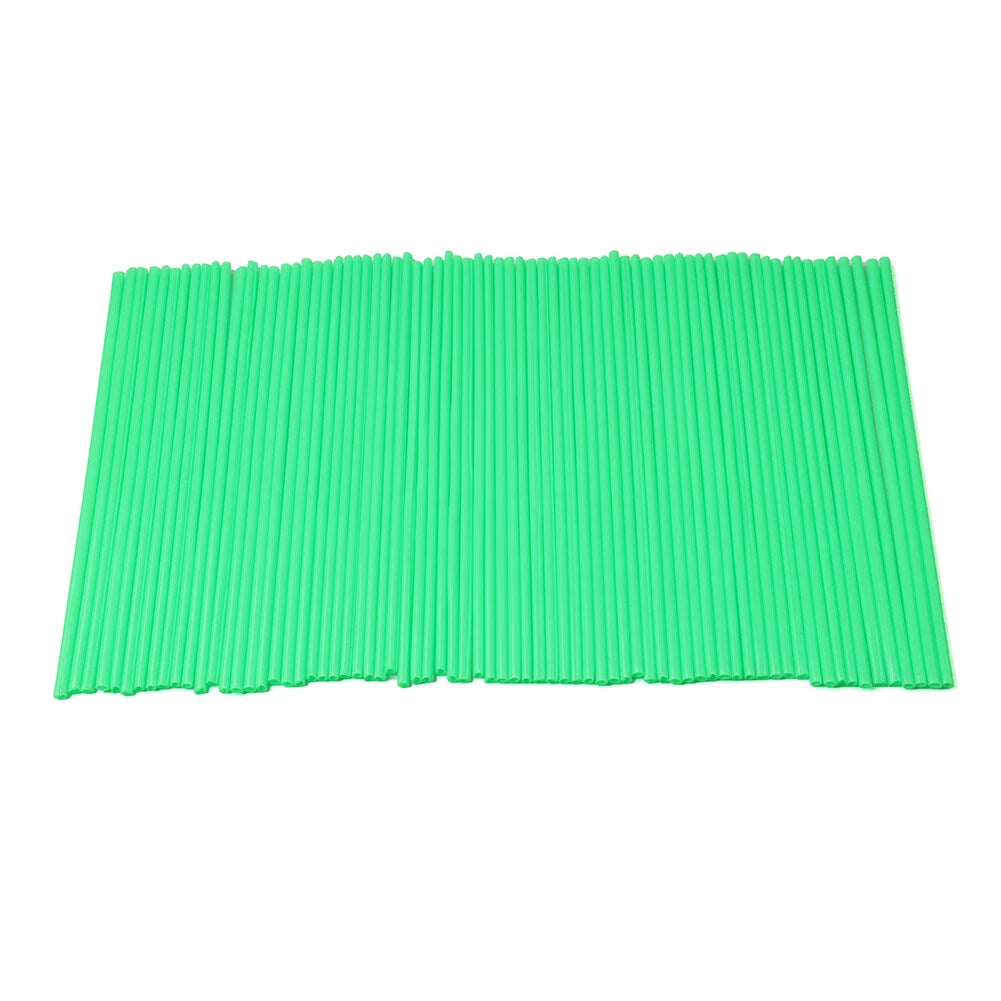 72pcs Spoke Skins Covers for Dirt Bike Wheel Rim Guard Protector Green