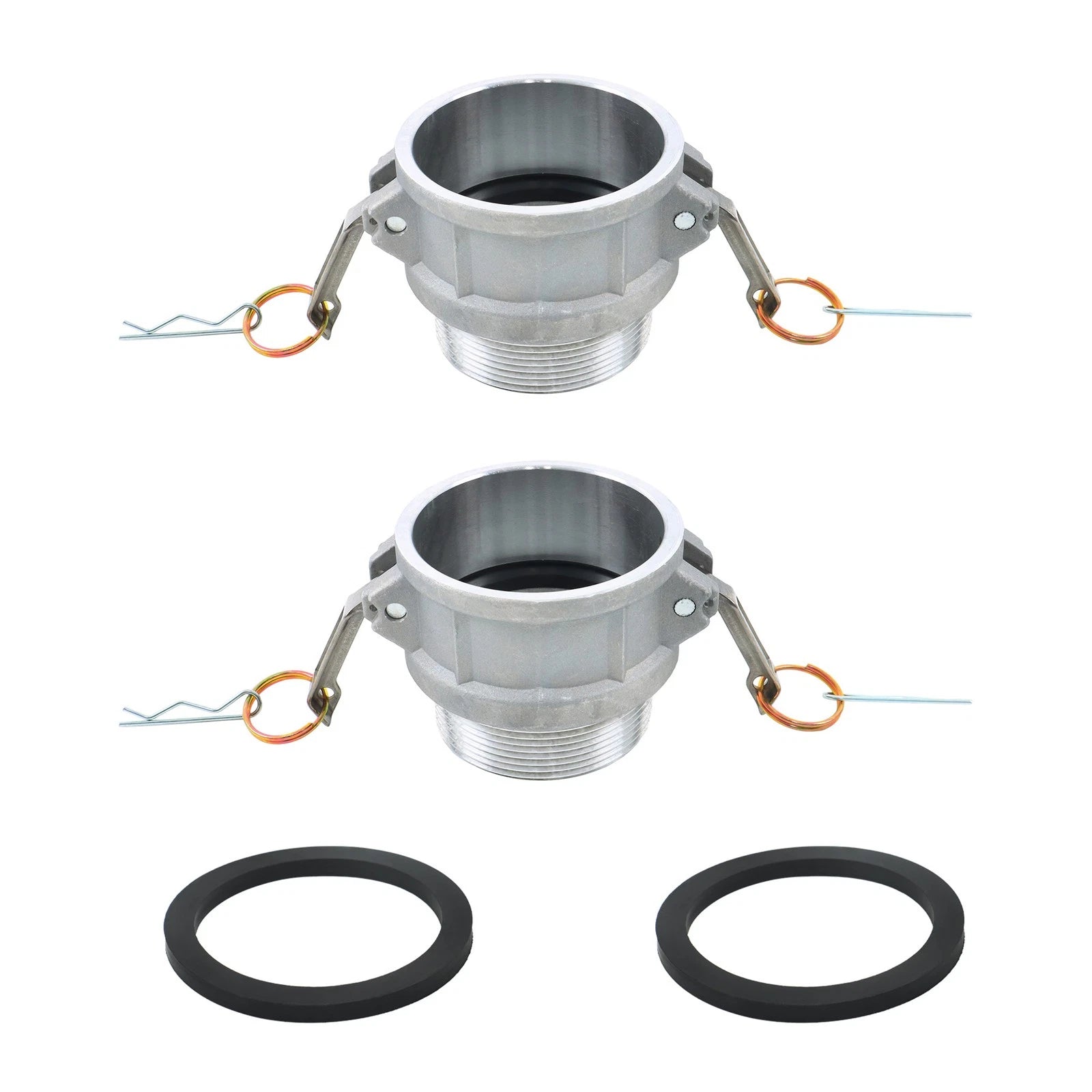 2X Aluminum Cam and Groove Hose Fitting for Global Type B