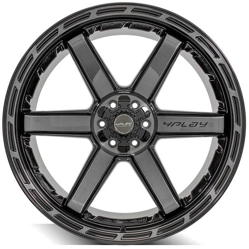 24 inch Gloss Black Wheel with Brushed Face for 2001–2007 Toyota Sequoia