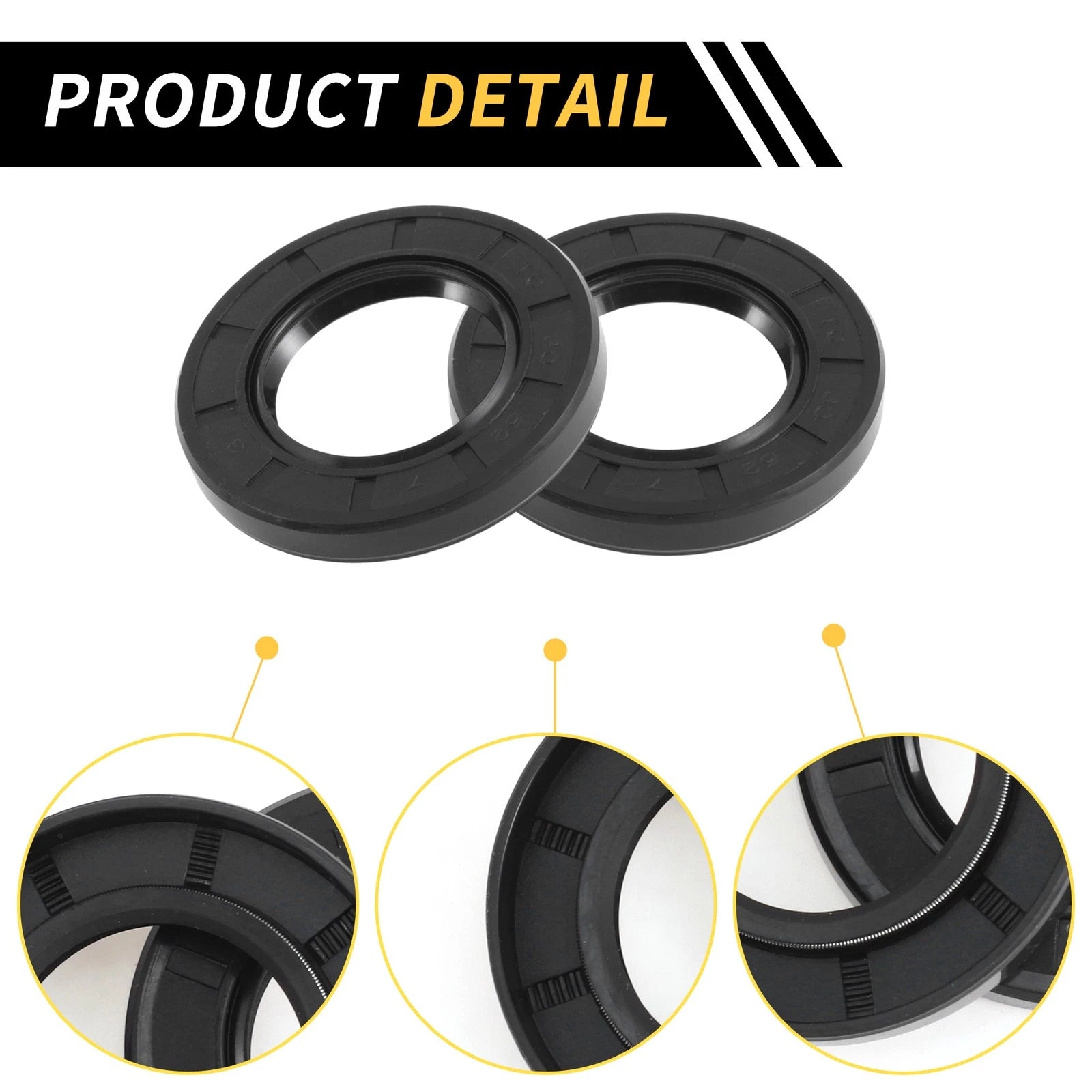 Set of 5 Oil Seal Rotary Shaft Seal NBR Rubber 30x52x7mm