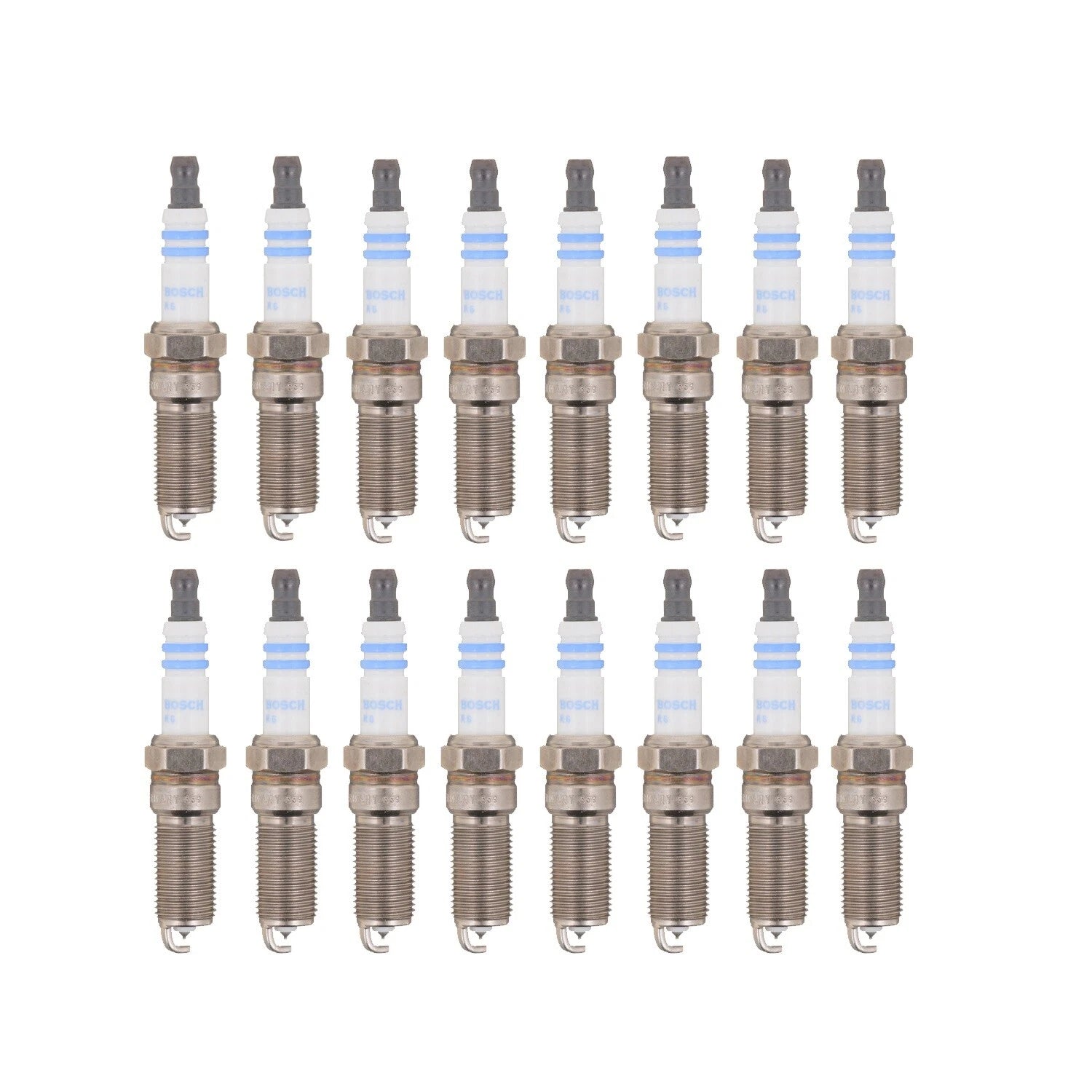Set of 16 Bosch Double Platinum Spark Plugs for F-350 Super Duty