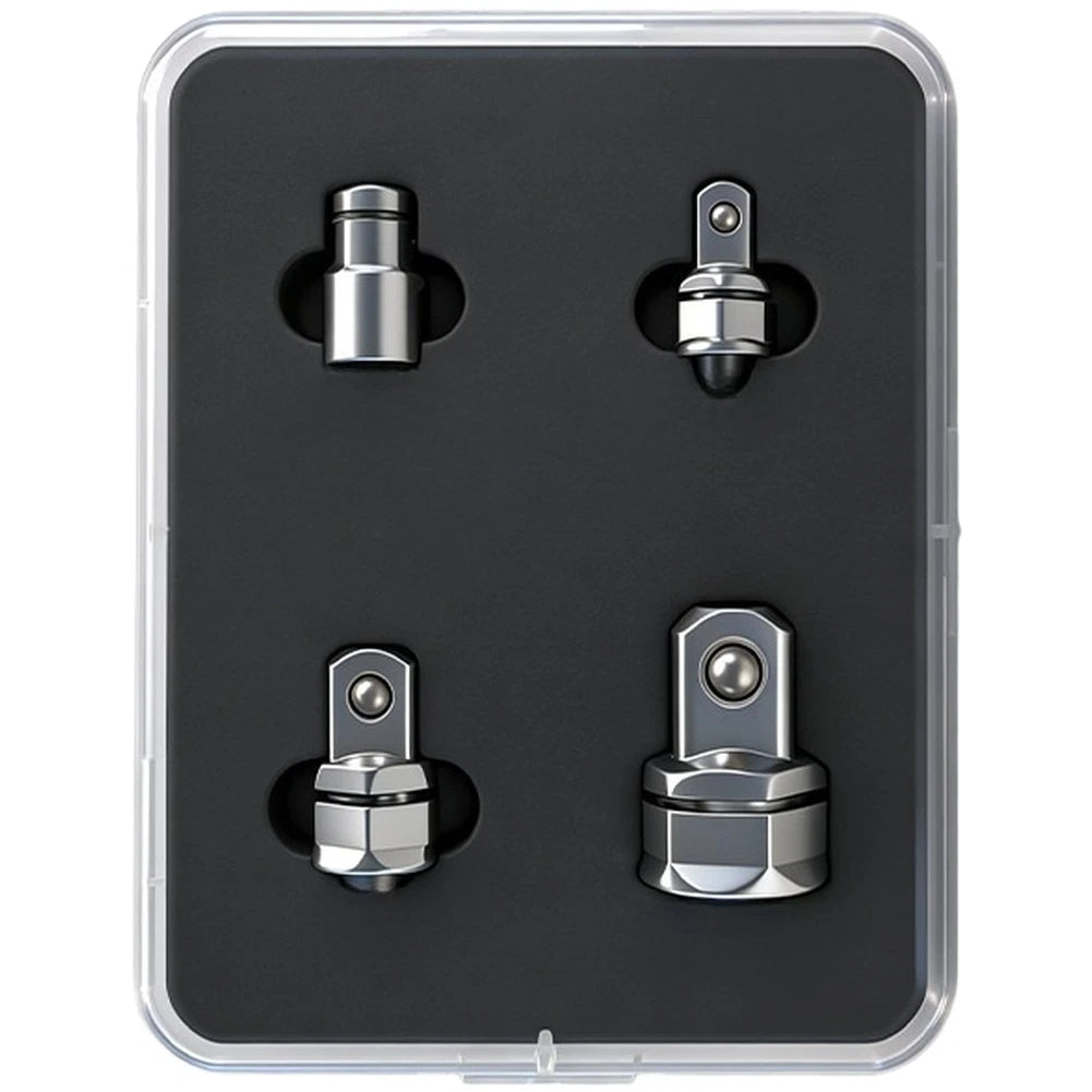 Set of 3 Hex Socket Ratchet Adapters 1/4 3/8 1/2 Inch Drive