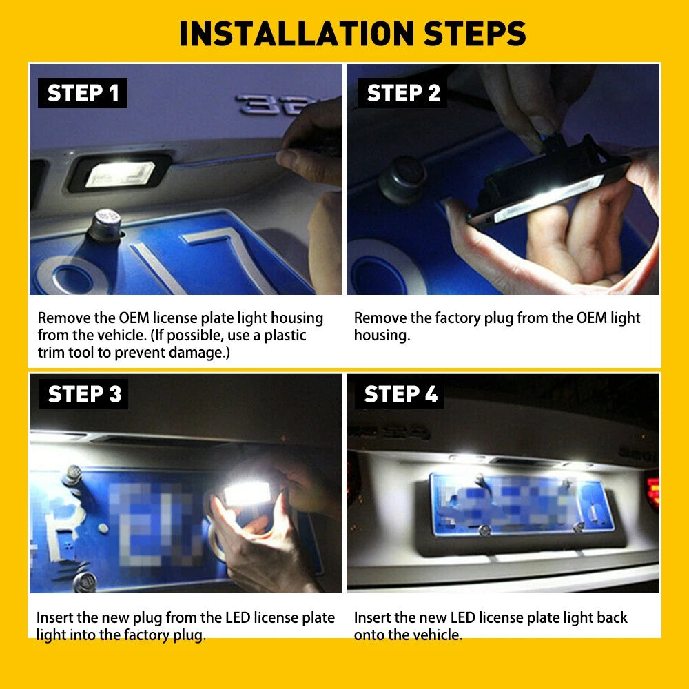 LED License Plate Light Lamp Set for Subaru XV Crosstrek (2013–2023)