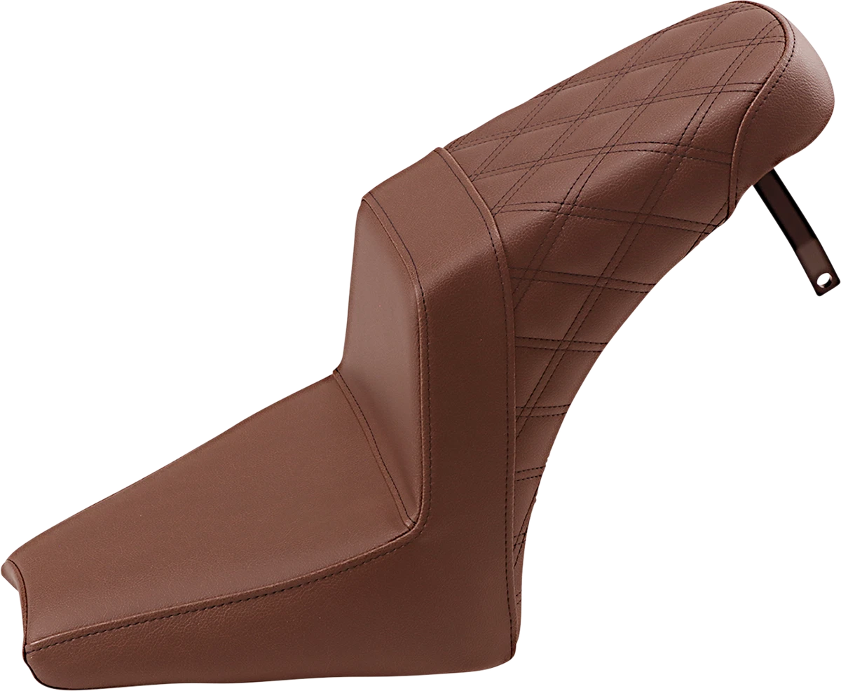 SADDLEMEN Step-Up Seat for Indian Scout Bobber (2018–2023) - Brown, Smooth/Raised Stitch