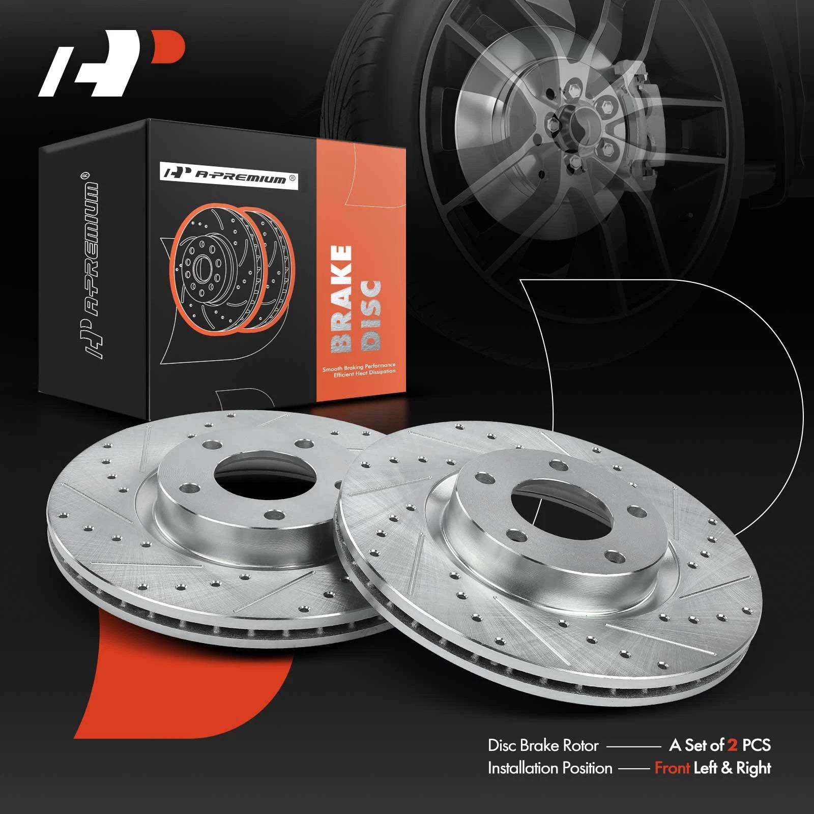 Front Drilled Brake Rotors for Mazda 3 (2004-2017)