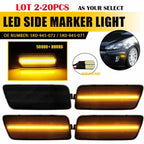 2X Amber Front LED Bumper Side Marker Lights for Volkswagen MK6 GTI (2010–2014)
