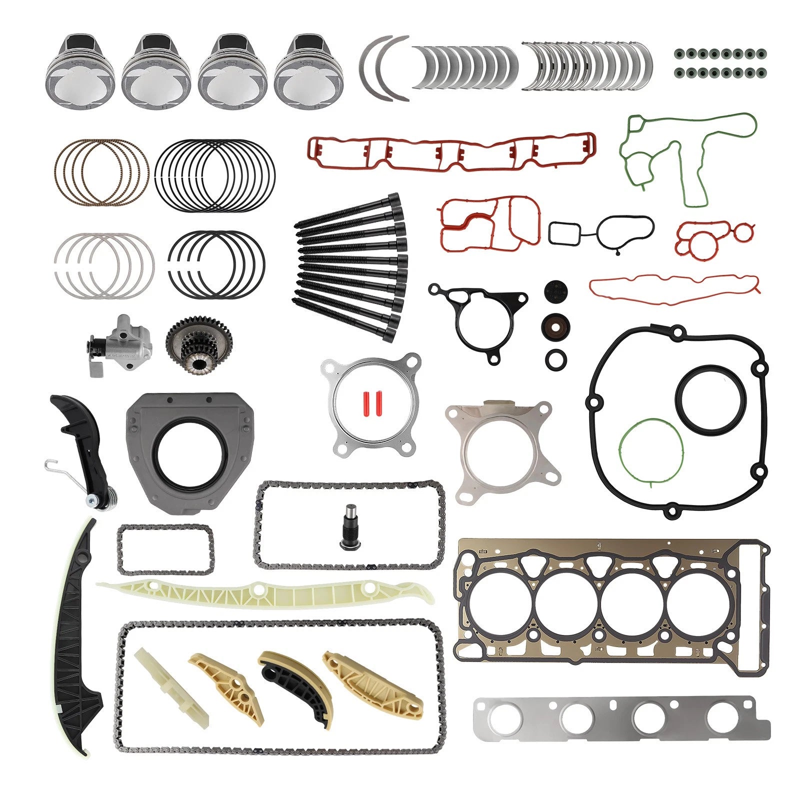 Engine Overhaul Rebuild Kit with Timing Chain Set for Audi TT TTS (2011–2014)