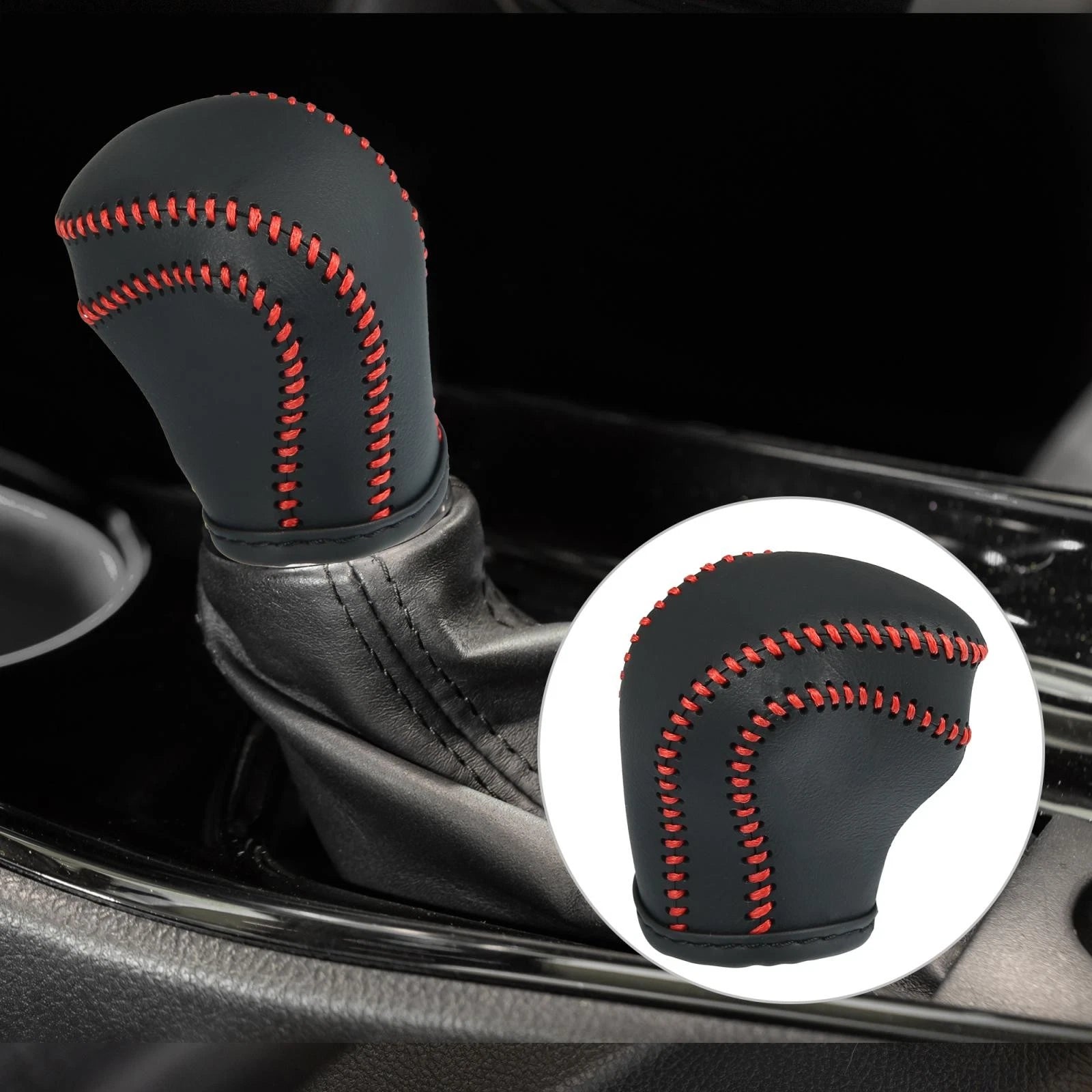 Gear Shift Knob Cover Protector for Toyota C-HR (2017–2021) Red Thread