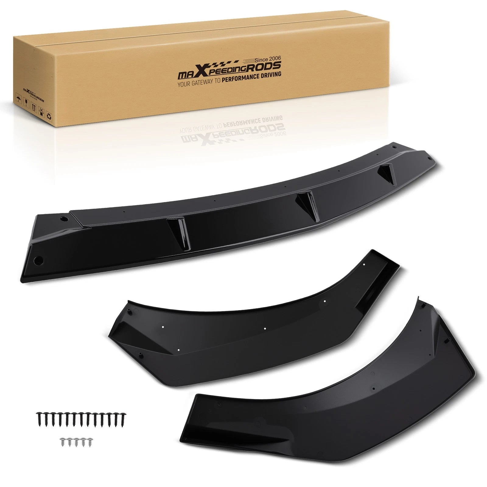 Front Bumper Guard Lip for Hyundai Elantra (2021-2024) Gloss Black
