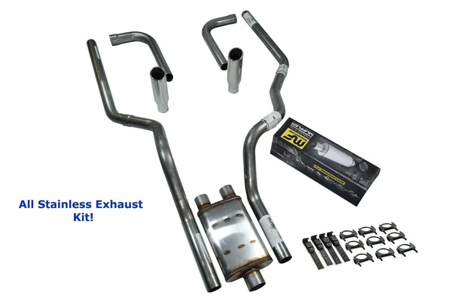 Dual Exhaust Kit for Dodge Ram 1500 (2004–2008) Stainless Steel Side Exit