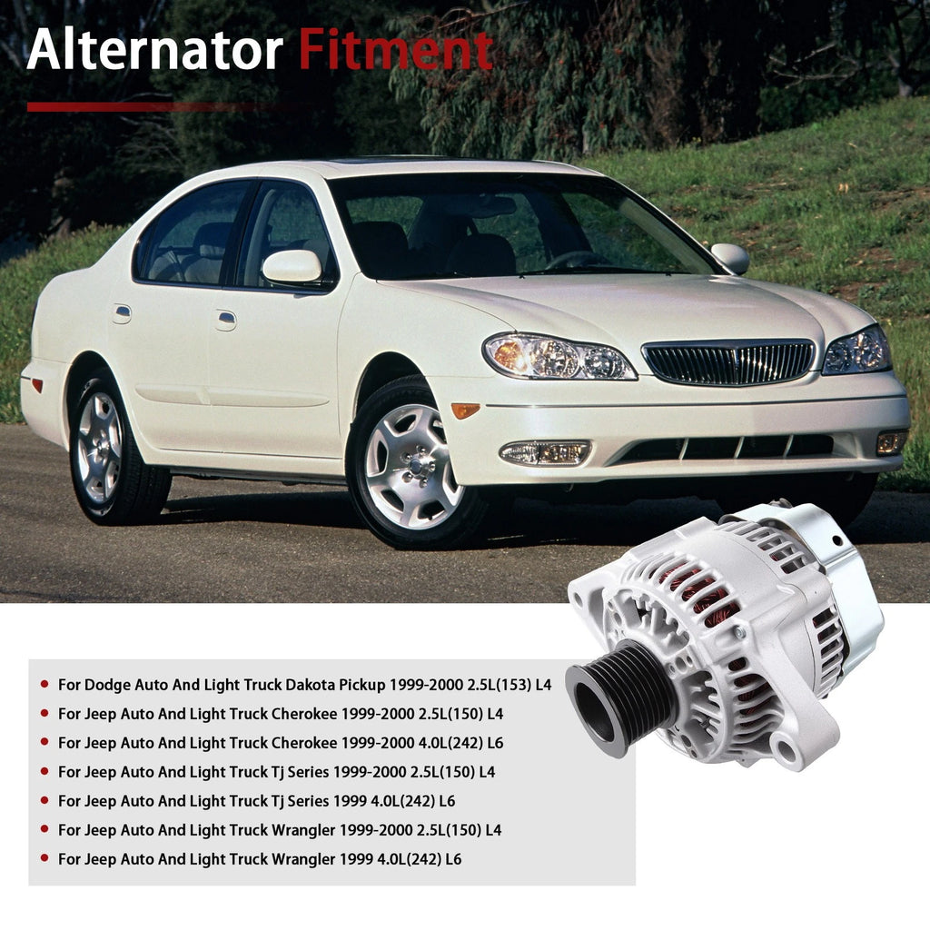 Alternator for Dodge Dakota, Jeep Wrangler (1999–2000)