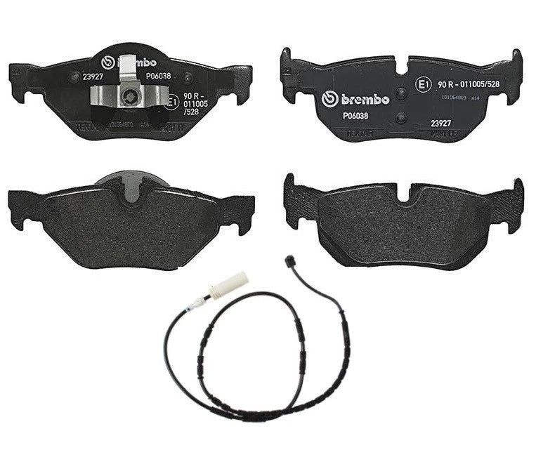 Set of 4 Brembo Rear Low Met Brake Pads with Sensor for BMW E82 E88 E90 E91 E93