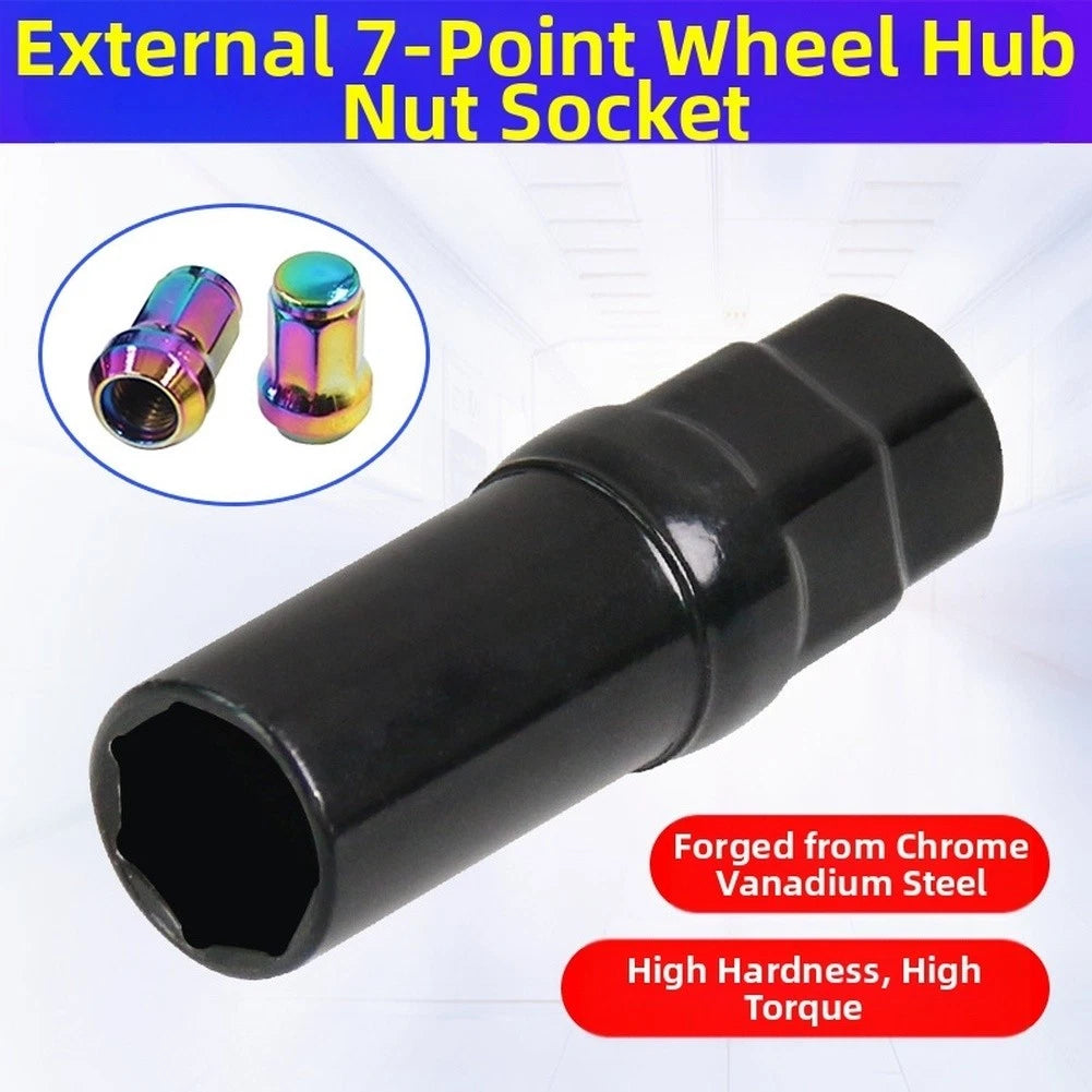 16mm 7 Point Star Lug Nut Removal Tool for Vehicles (Chrome Vanadium Steel)