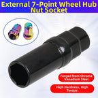16mm 7 Point Star Lug Nut Removal Tool for Vehicles (Chrome Vanadium Steel)